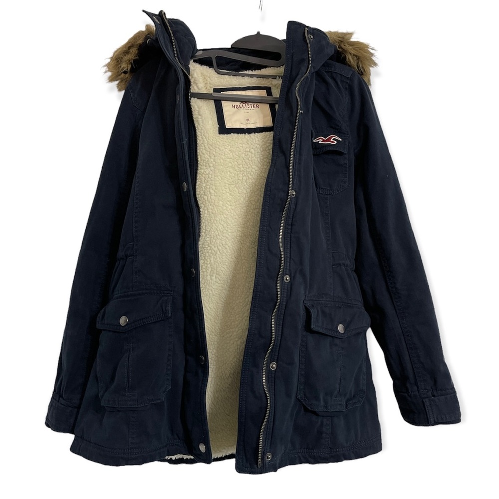 Hollister Sherpa Lined Coat
